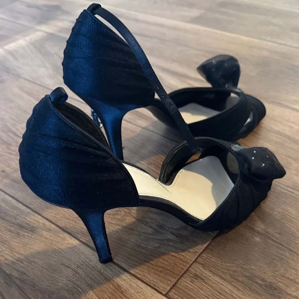 Disney Black Heels with Bow Accent